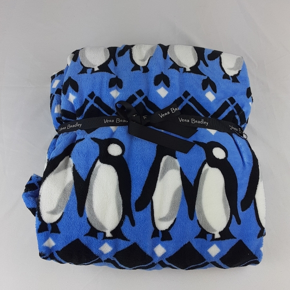 Vera Bradley Bedding Nwt Vera Bradley Throw Blanket Penguins Blue Poshmark